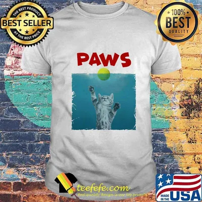 Paws Poster Cat With Tennis Ball Shirt