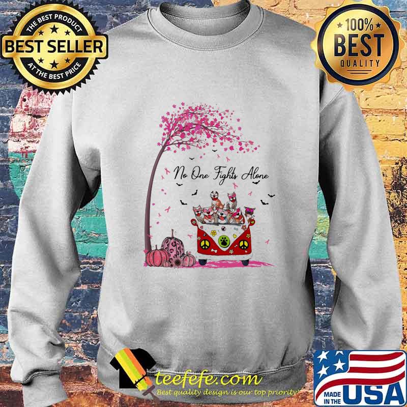 Peace bus cats no one fights alone pink leaves tree cancer awareness s Sweater Peace bus cats no one fights alone pink leaves tree cancer awareness s Sweater