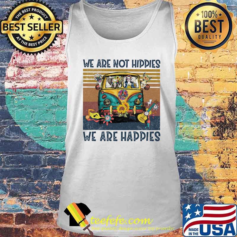 Peace bus elephant we are not hippies we are happies vintage retro s Tank top Peace bus elephant we are not hippies we are happies vintage retro s Tank top