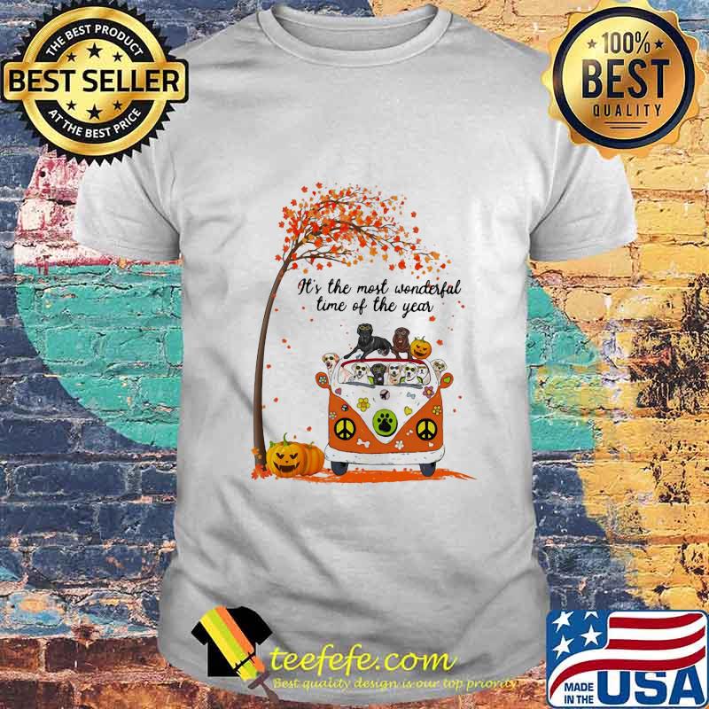 Peace bus labrador it's the most wonderful time of the year leaves tree pumpkins shirt Peace bus labrador it's the most wonderful time of the year leaves tree pumpkins shirt