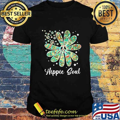 Peace hippie soul flower stars shirt