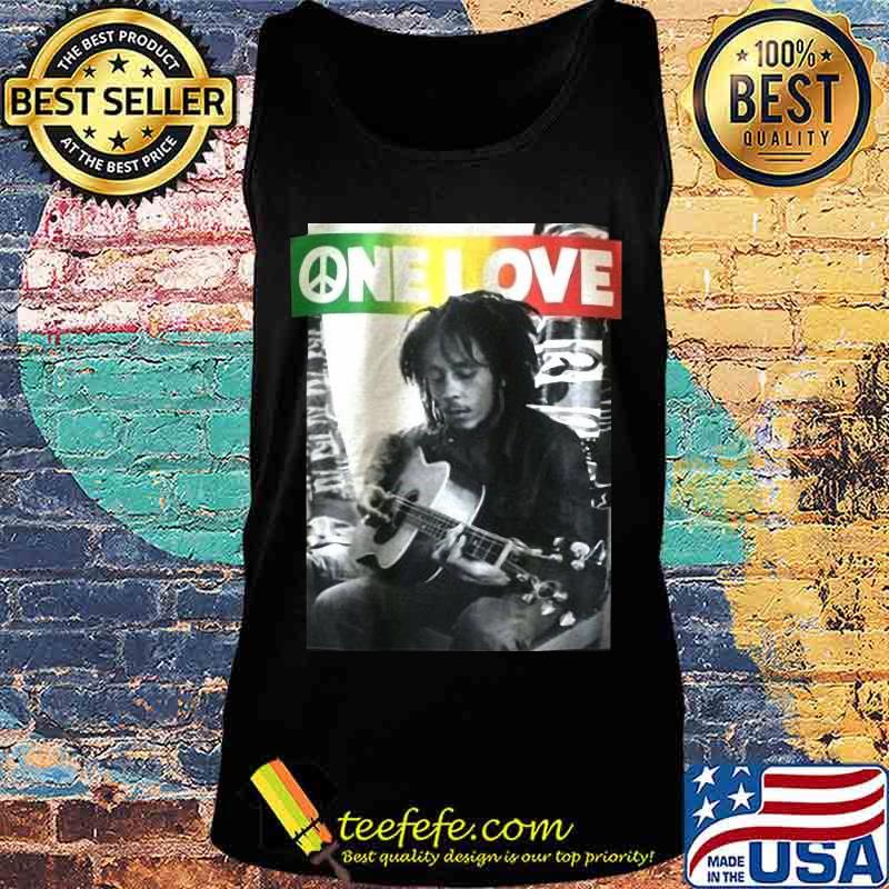 Peace love bob marley playing guitar s Tank top Peace love bob marley playing guitar s Tank top