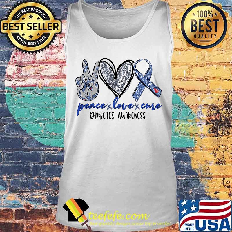 Peace love cure diabetes awareness diamond s Tank top Peace love cure diabetes awareness diamond s Tank top