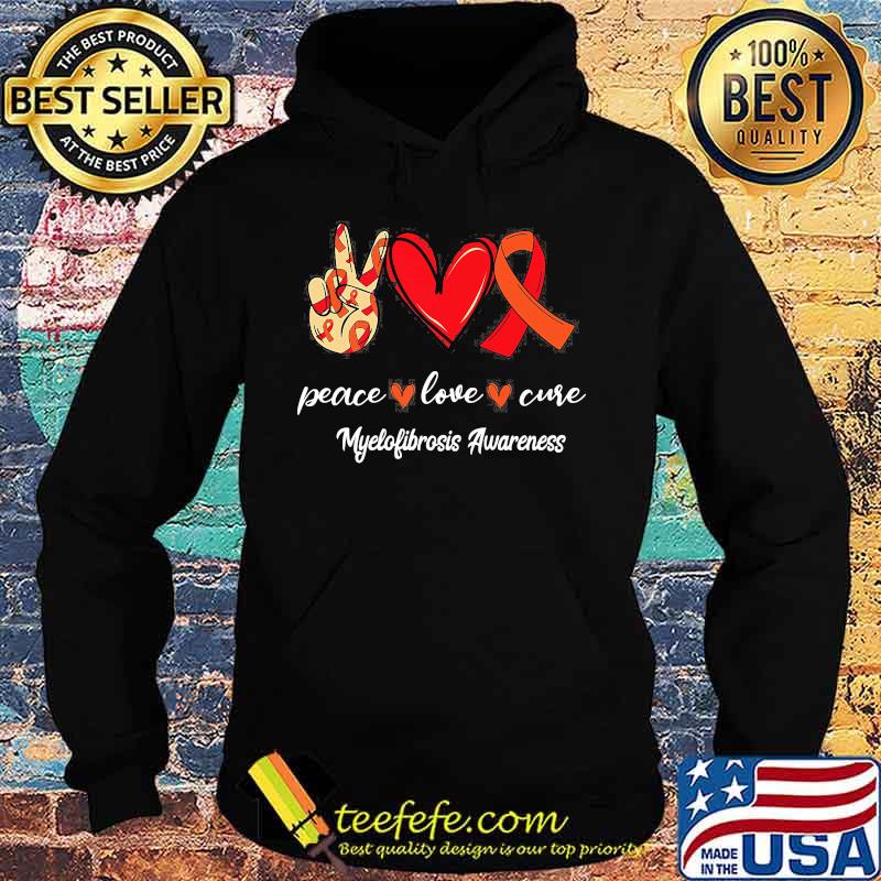 Peace love cure myelofibrosis awareness s Hoodie Peace love cure myelofibrosis awareness s Hoodie