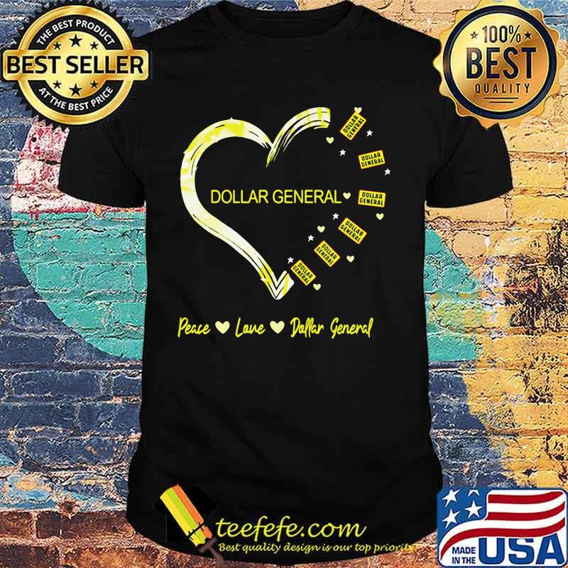 Peace love dollar general heart shirt