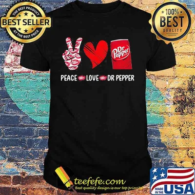 Peace love dr pepper heart shirt