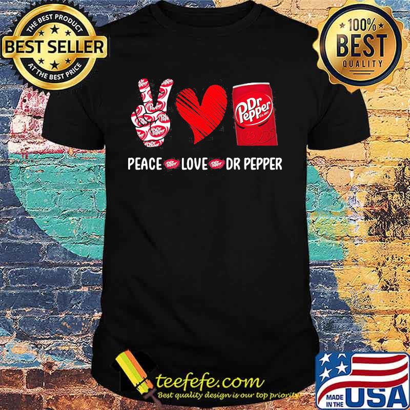 Peace love dr pepper heart shirt