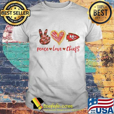Peace love kansas city chiefs football logo shirt