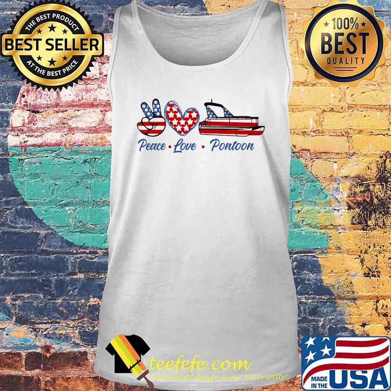 Peace love pontoon american flag independence day s Tank top Peace love pontoon american flag independence day s Tank top
