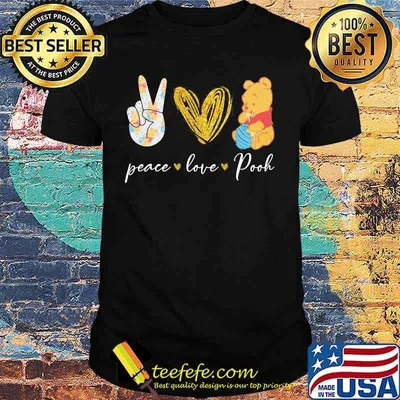 Peace love pooh diamond shirt
