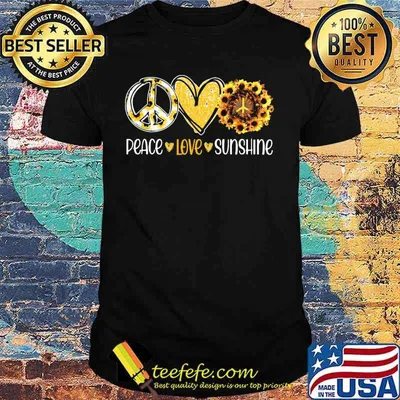 Peace love sunshine sunflowers shirt