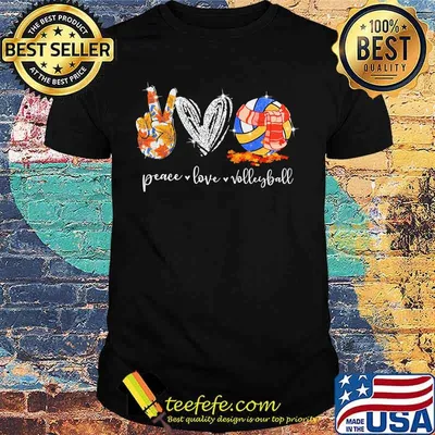 Peace love volleyball diamond shirt