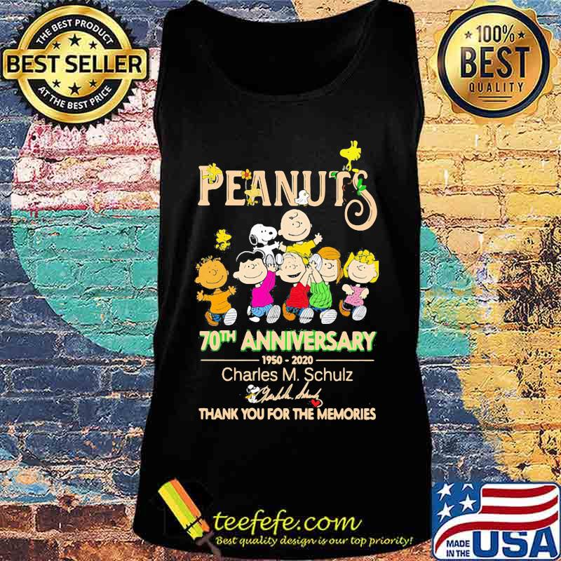 Peanuts 70th anniversary 1950 2020 thank you for the memories signatures s Tank top Peanuts 70th anniversary 1950 2020 thank you for the memories signatures s Tank top