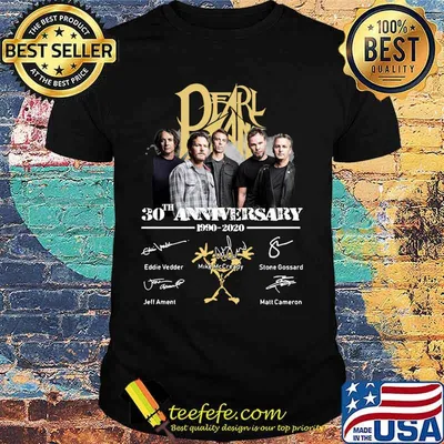 Pearl jam 30th anniversary 1990 2020 signatures shirt