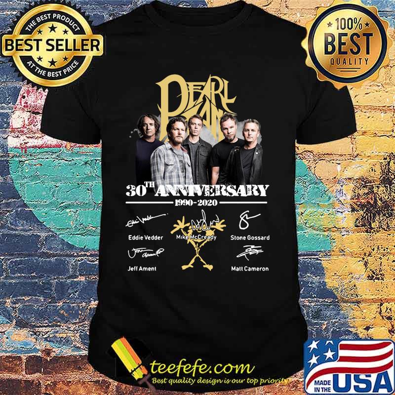 Pearl jam 30th anniversary 1990 2020 signatures shirt Pearl jam 30th anniversary 1990 2020 signatures shirt