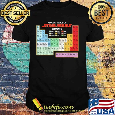 Periodic table of star wars elements shirt