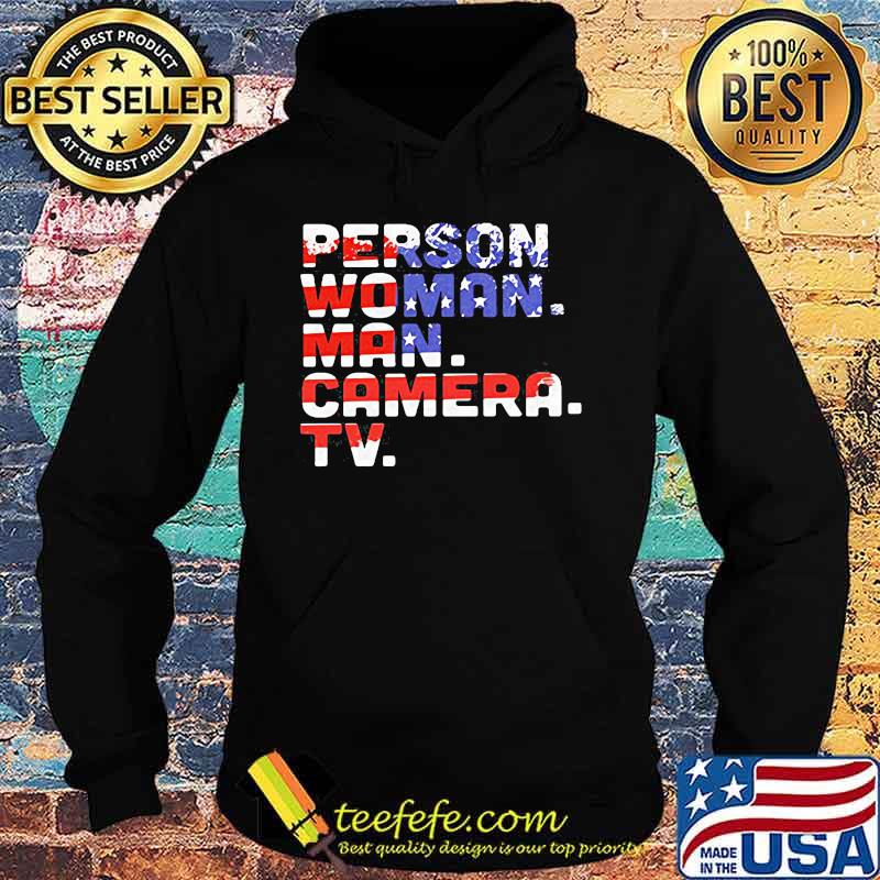 Person woman man camera tv american flag independence day s Hoodie Person woman man camera tv american flag independence day s Hoodie