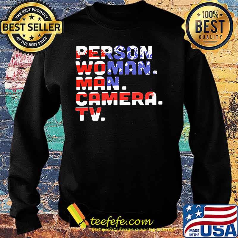 Person woman man camera tv american flag independence day s Sweater Person woman man camera tv american flag independence day s Sweater