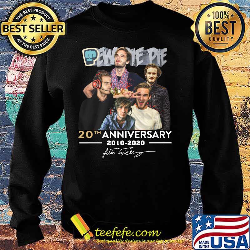 Pew pie pie 20th anniversary 2010 2020 signatures s Sweater Pew pie pie 20th anniversary 2010 2020 signatures s Sweater