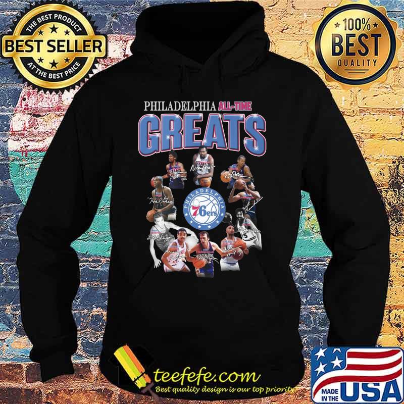 Philadelphia 76ers basketball all time great signatures s Hoodie Philadelphia 76ers basketball all time great signatures s Hoodie
