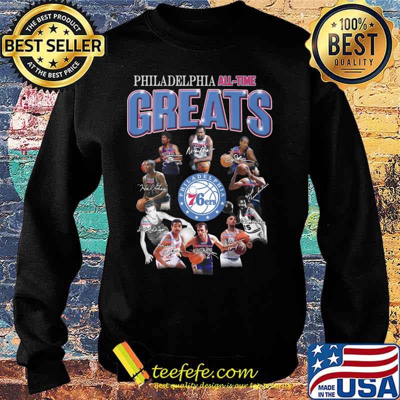 Philadelphia 76ers basketball all time great signatures s Sweater Philadelphia 76ers basketball all time great signatures s Sweater