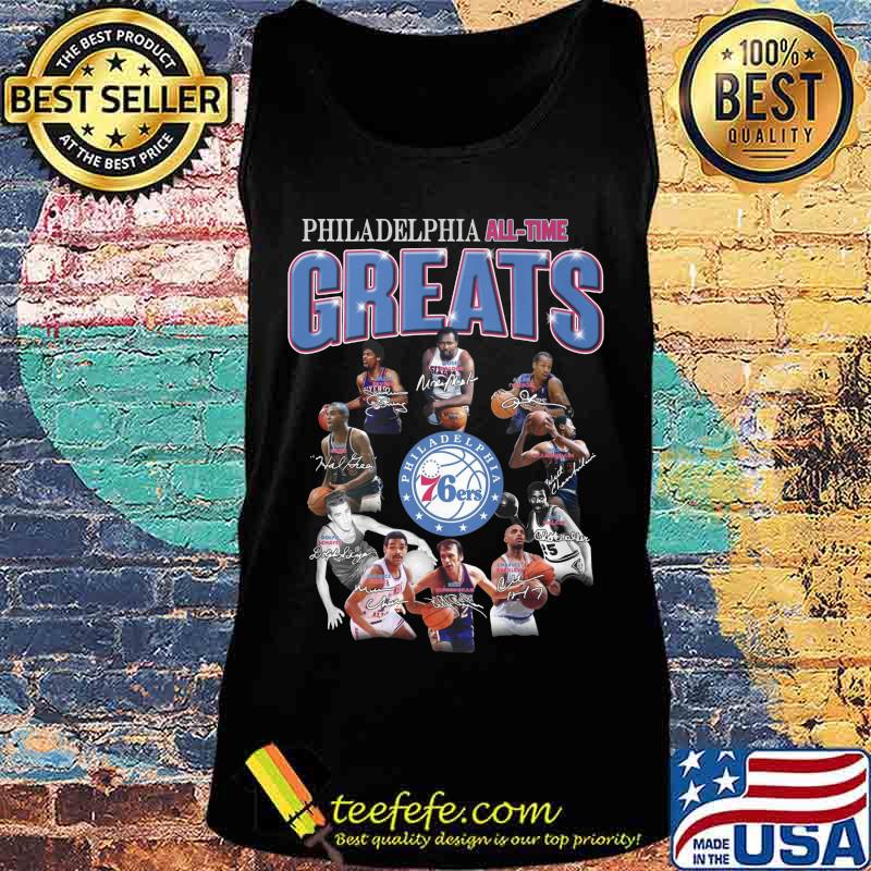 Philadelphia 76ers basketball all time great signatures s Tank top Philadelphia 76ers basketball all time great signatures s Tank top