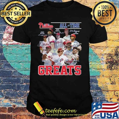 Philadelphia phillies all time greats baseball signatures shirt