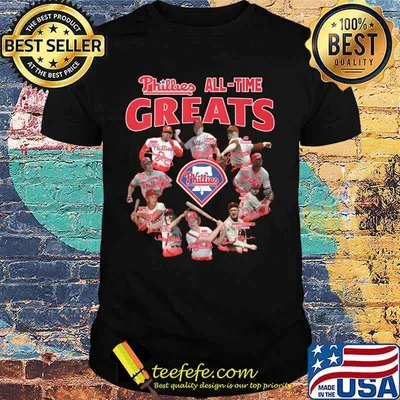Philadelphia phillies alll time greats signatures shirt