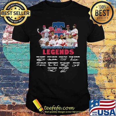 Philadelphia phillies legends baseball signatures shirt