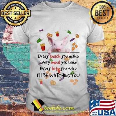 Pig every snack you make every meal you bake every bite you take i'll be watching you shirt