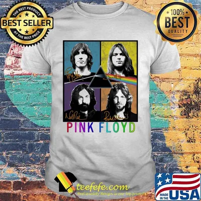 Pink floyd band members signatures shirt