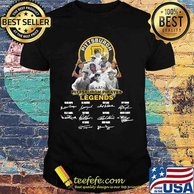 Pittsburgh pirates baseball legends players signatures shirt