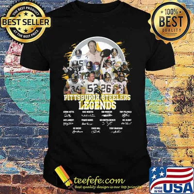 Pittsburgh steelers legends football players signatures shirt