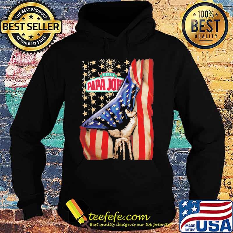 Pizza papa john logo american flag independence s Hoodie Pizza papa john logo american flag independence s Hoodie
