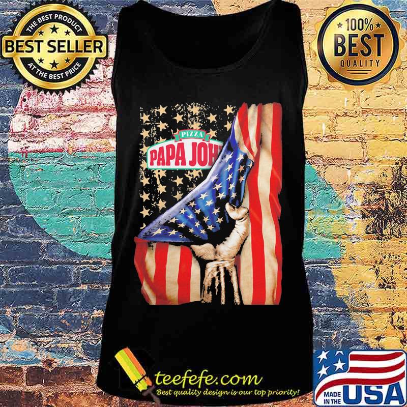 Pizza papa john logo american flag independence s Tank top Pizza papa john logo american flag independence s Tank top