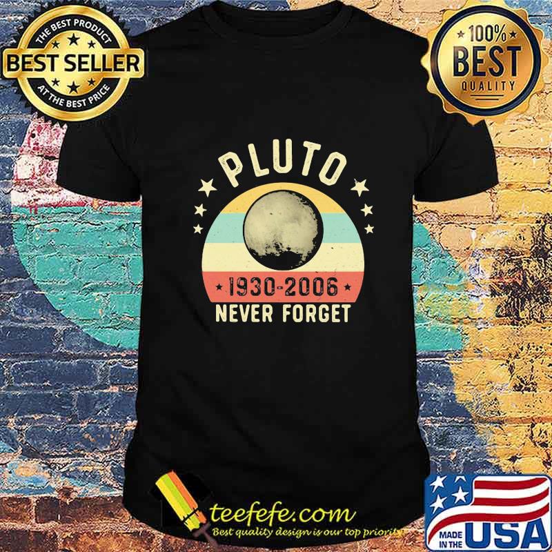 PLUTO 1930 2006 NEVER FORGET STAR VINTAGE RETRO SHIRT
