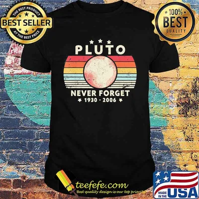 Pluto never forget 1930 2006 vintage retro stars shirt