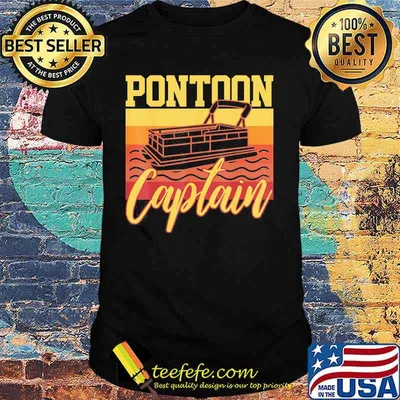 Pontoon Captain Boat Vintage Retro Shirt