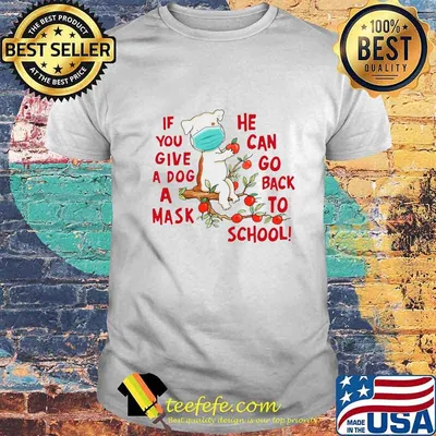 Poodle if you give a dog a mask he can go back to school apple shirt