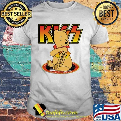 Pooh tattoos kiss band logo shirt