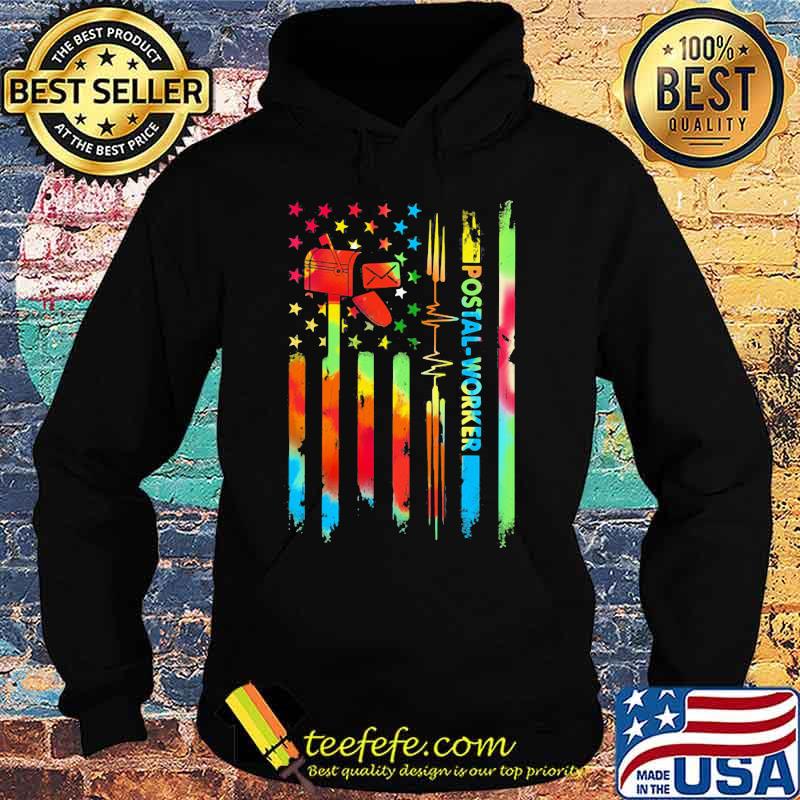Postal worker hippie american flag independence day s Hoodie Postal worker hippie american flag independence day s Hoodie