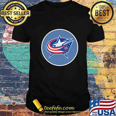 Power decal columbus blue jackets logo shirt