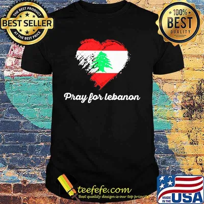 Pray for lebanon heart shirt