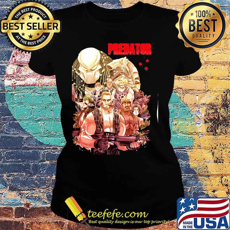 Predator movie cartoon characters s Ladies tee Predator movie cartoon characters s Ladies tee
