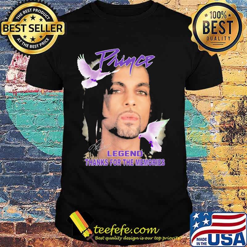 Prince legend thanks for the memories signature bird shirt