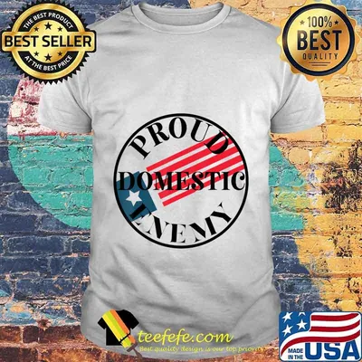 Proud Domestic Enemy Conservative Republican Support Design T-Shirt