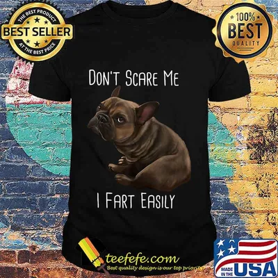 Pug dog don't scare me i fart easily shirt