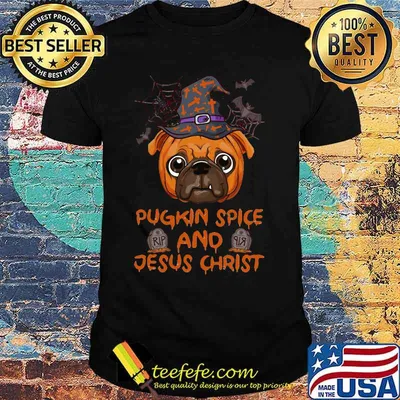 Pugkin spice and jesus christ Halloween shirt
