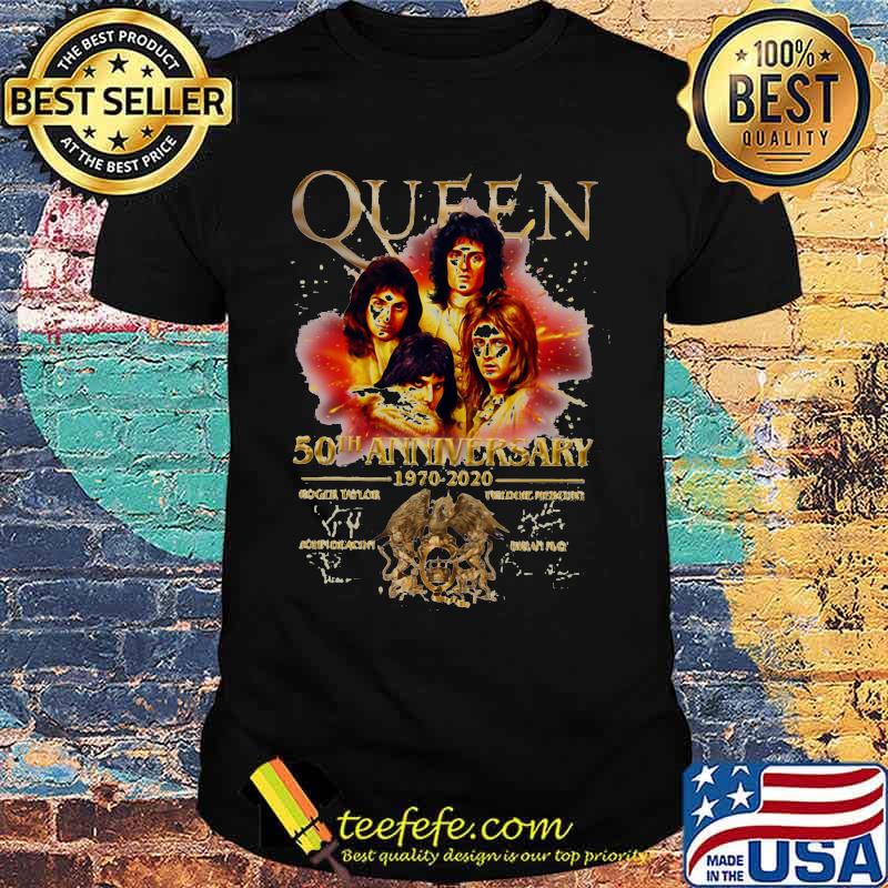 Queen 50th anniversary 1970-2020 thank you for the memories Shirt