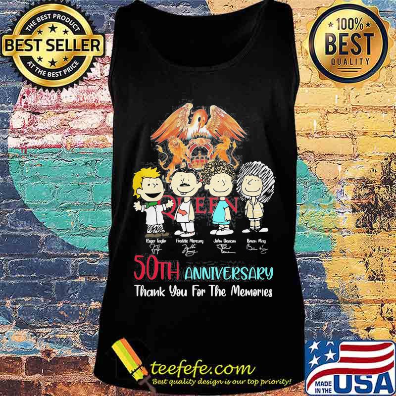 Queen 50th anniversary thank you for the memories signatures s Tank top Queen 50th anniversary thank you for the memories signatures s Tank top